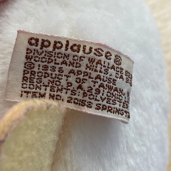 Vtg 1986 Applause Duck Rattle Plush White Duckie Felt Beak & Feet Stuffed Animal - Picture 4 of 7